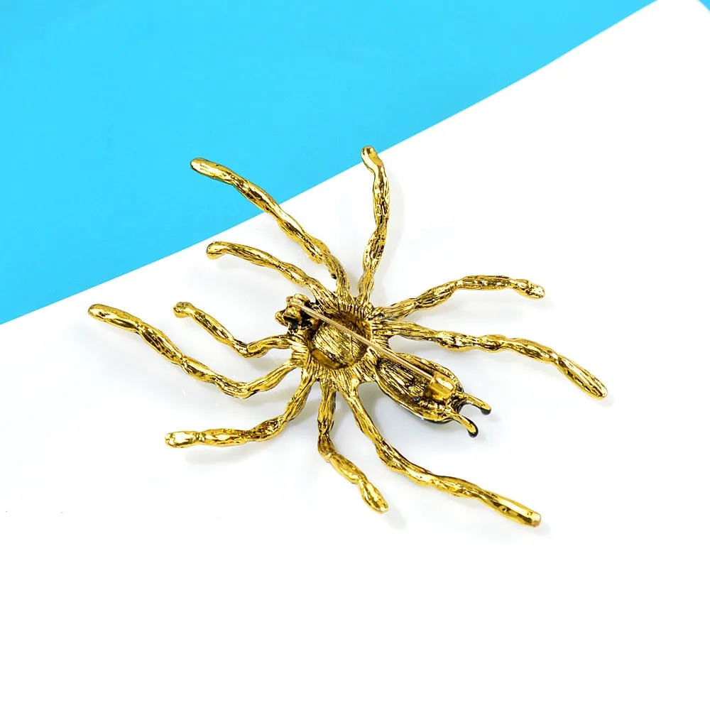 Enamel Large Poisonous Spider Brooch