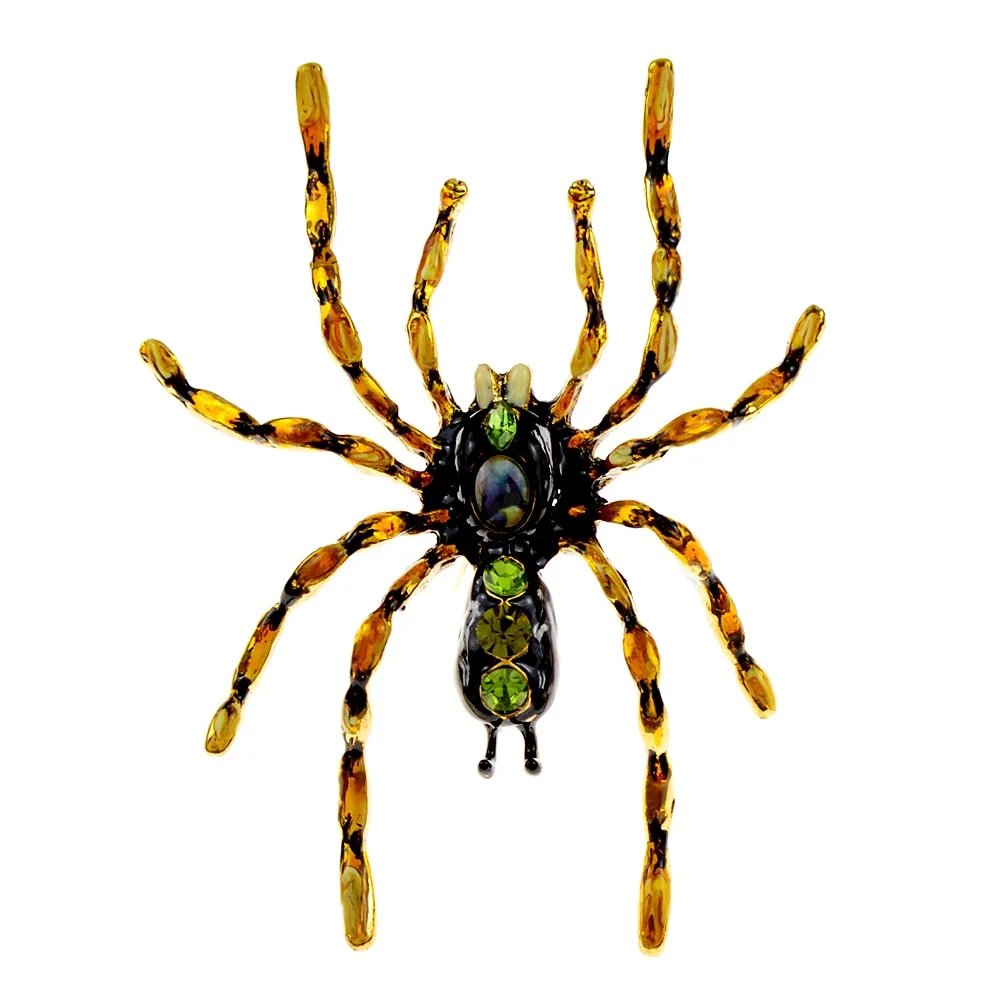 Enamel Large Poisonous Spider Brooch