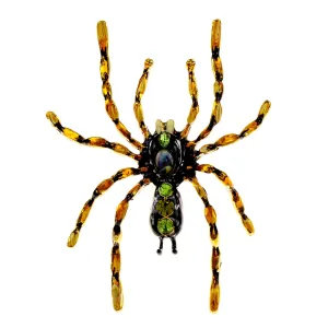 Enamel Large Poisonous Spider Brooch