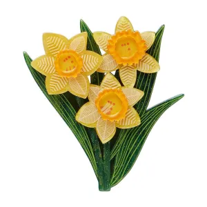 Erstwilder Delightful Daffodils Brooch