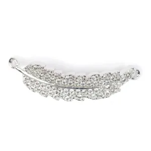 Estrellaª Charm with Cz - Feather - Crystal / Silver