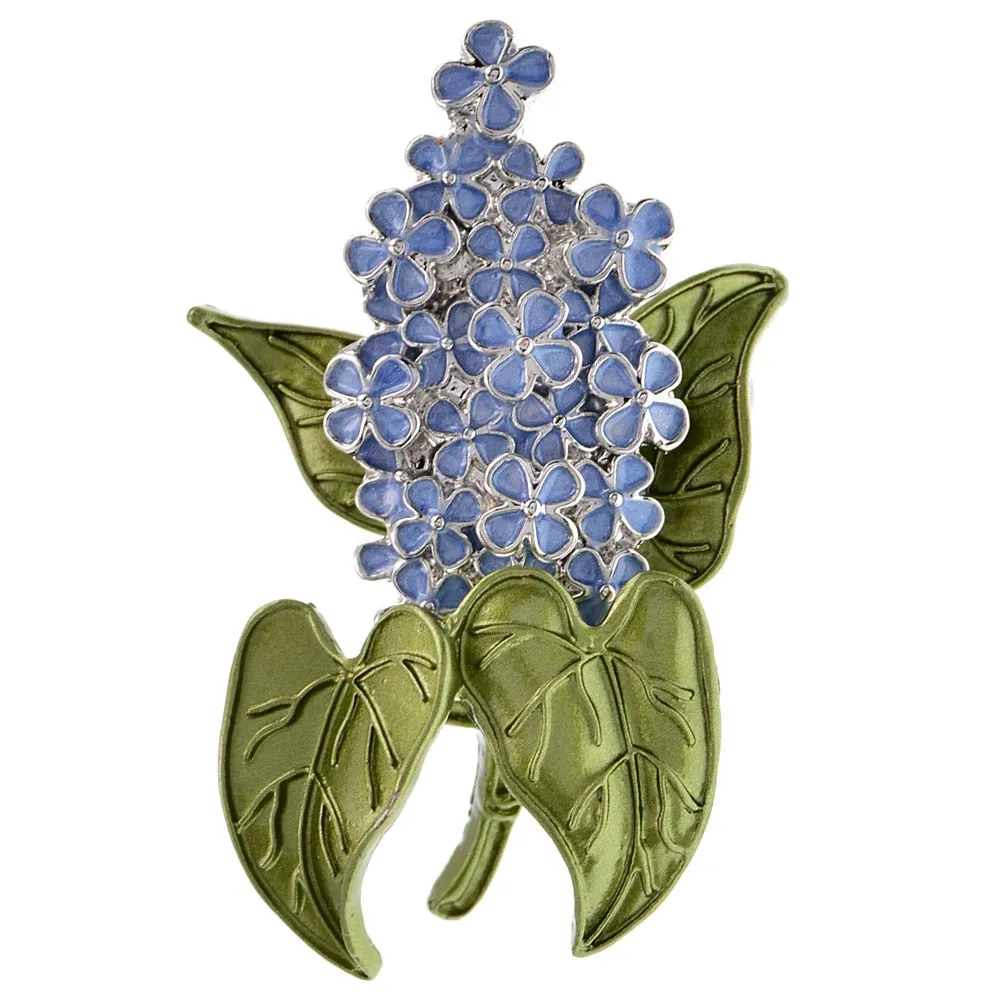 Fashion Enamel Lilac Flower Brooches