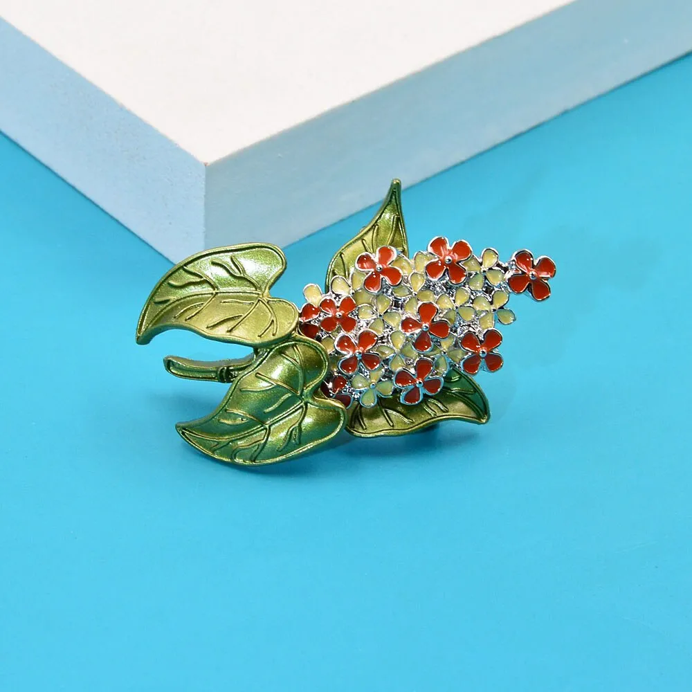 Fashion Enamel Lilac Flower Brooches