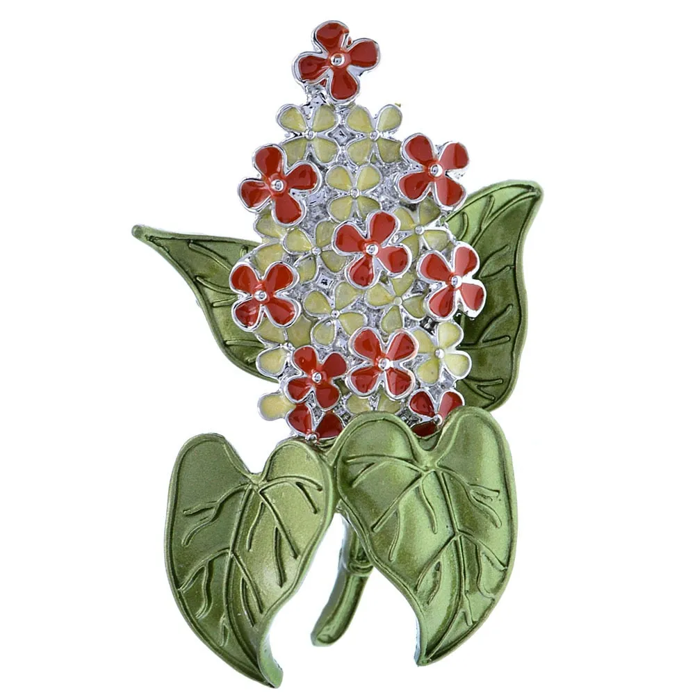 Fashion Enamel Lilac Flower Brooches