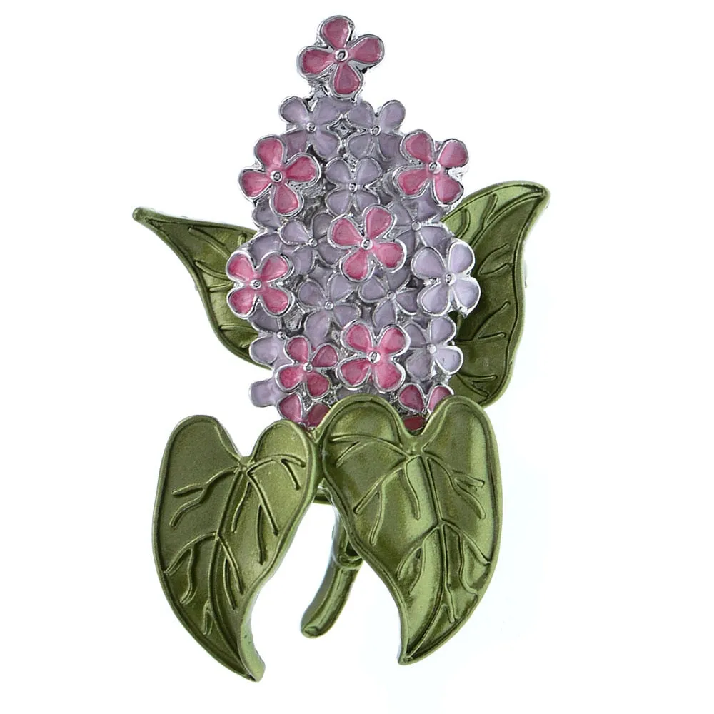 Fashion Enamel Lilac Flower Brooches