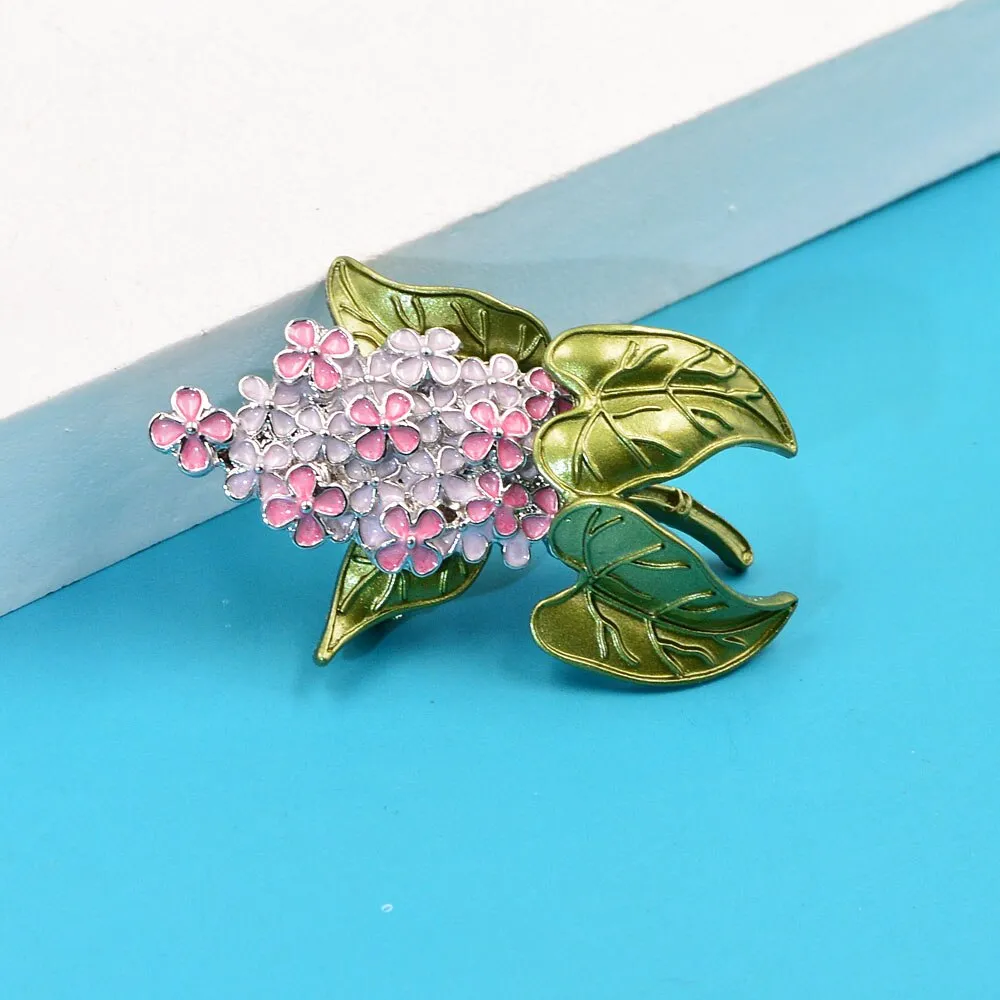 Fashion Enamel Lilac Flower Brooches