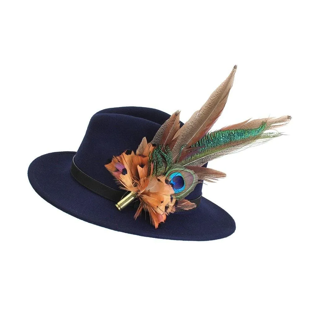 Feather Brooch: Pheasant & Peacock (Large)