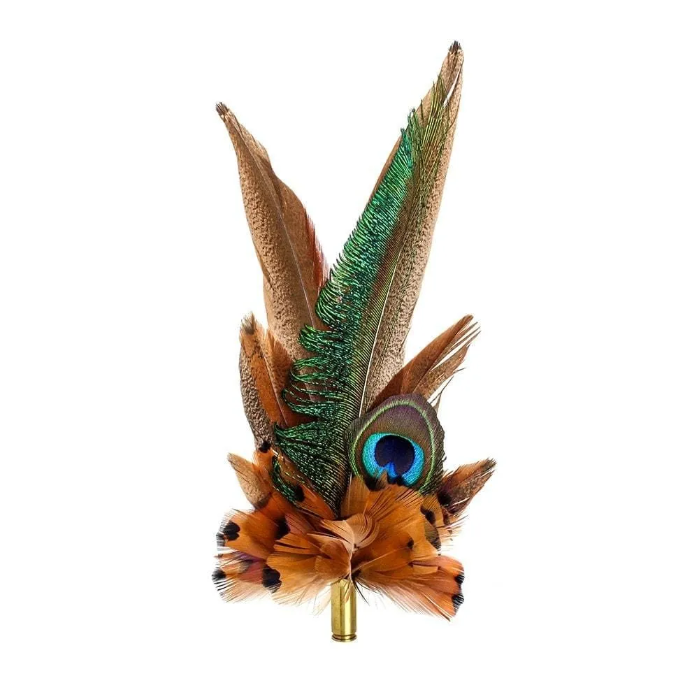 Feather Brooch: Pheasant & Peacock (Large)