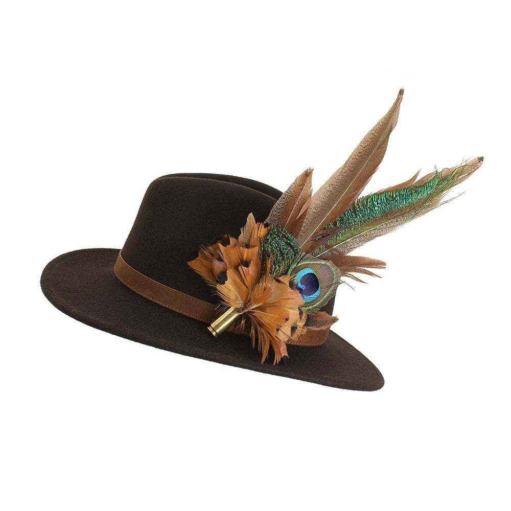 Feather Brooch: Pheasant & Peacock (Large)