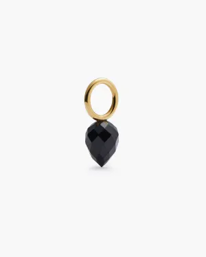 Floret Black Agate Charm