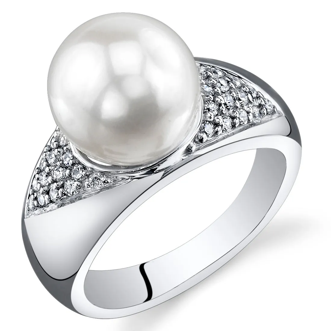 Freshwater Pearl Sterling Silver Ring Size 9