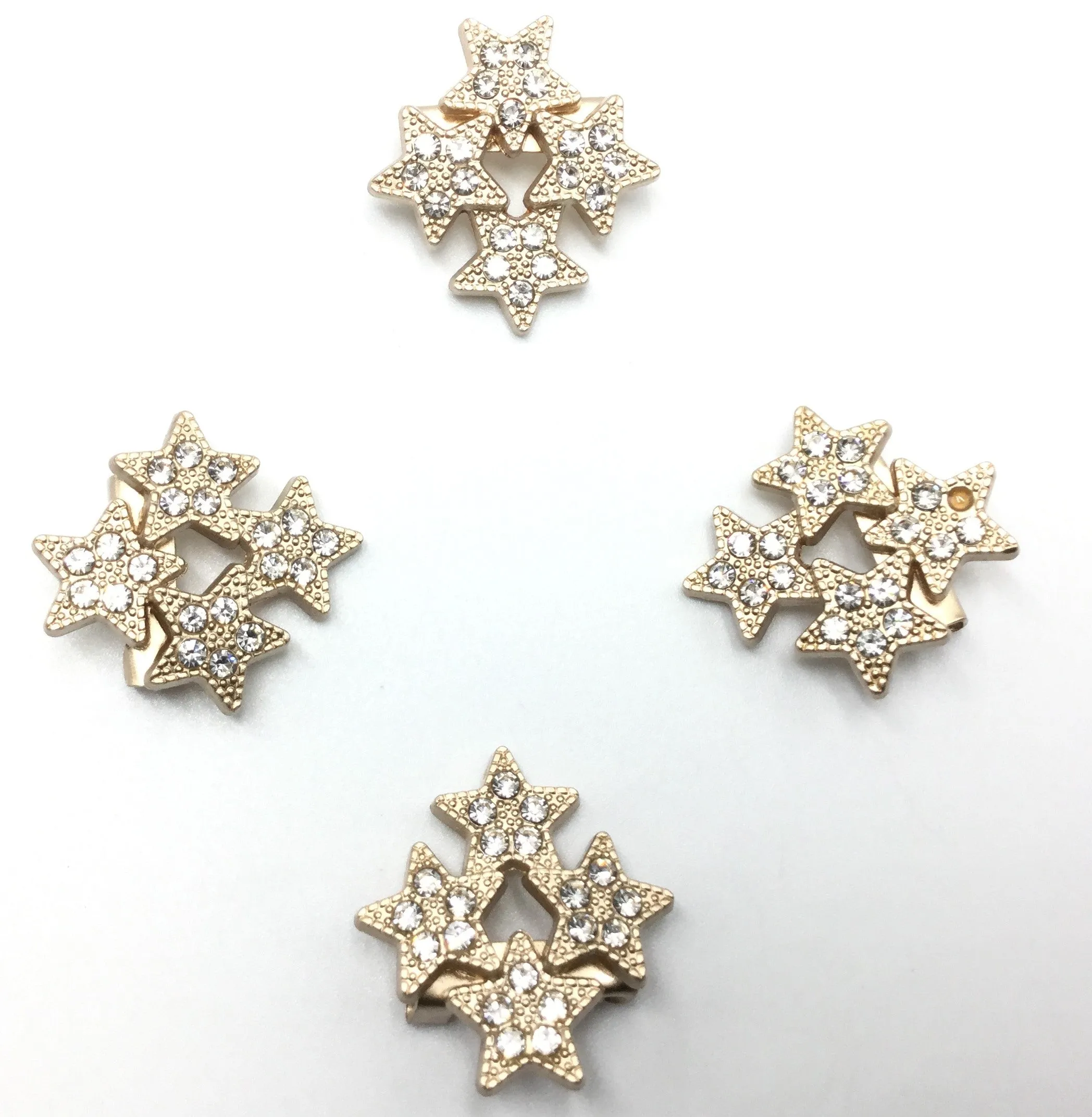 Golden Star Stone Brooch