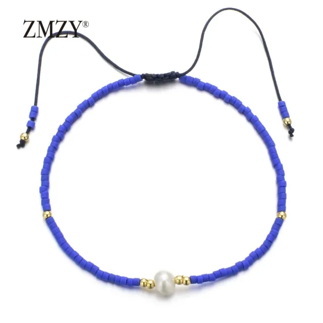 Handmade Black Glass Stone Bracelets For Women