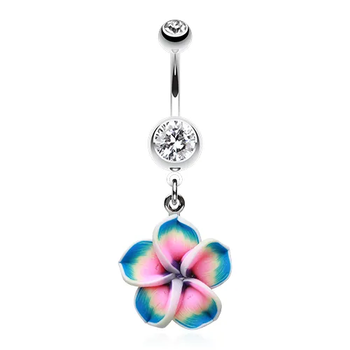 Hawaiian Plumeria Belly Ring