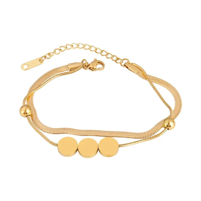 Heart Pendant Vintage Chain Bracelets For Women Bohemian