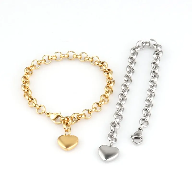 Heart Pendant Vintage Chain Bracelets For Women Bohemian
