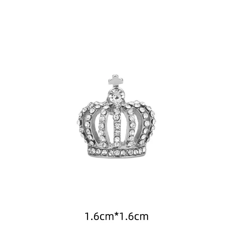 High-end Small Crown Brooch Metal Crystal Lapel Pins and Brooches