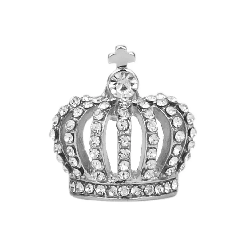 High-end Small Crown Brooch Metal Crystal Lapel Pins and Brooches
