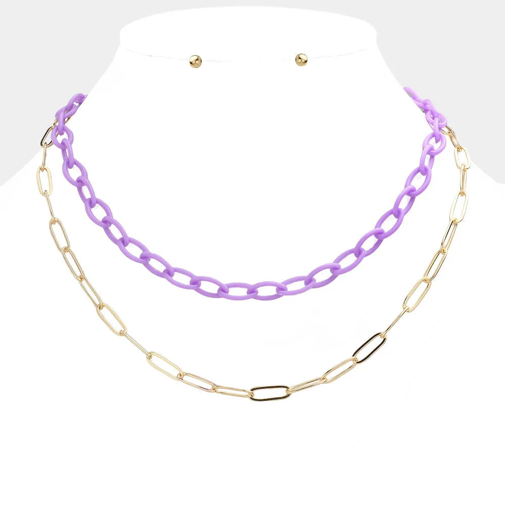 iLLASPARKZ Double Layered Chain Necklace