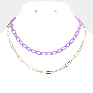 iLLASPARKZ Double Layered Chain Necklace