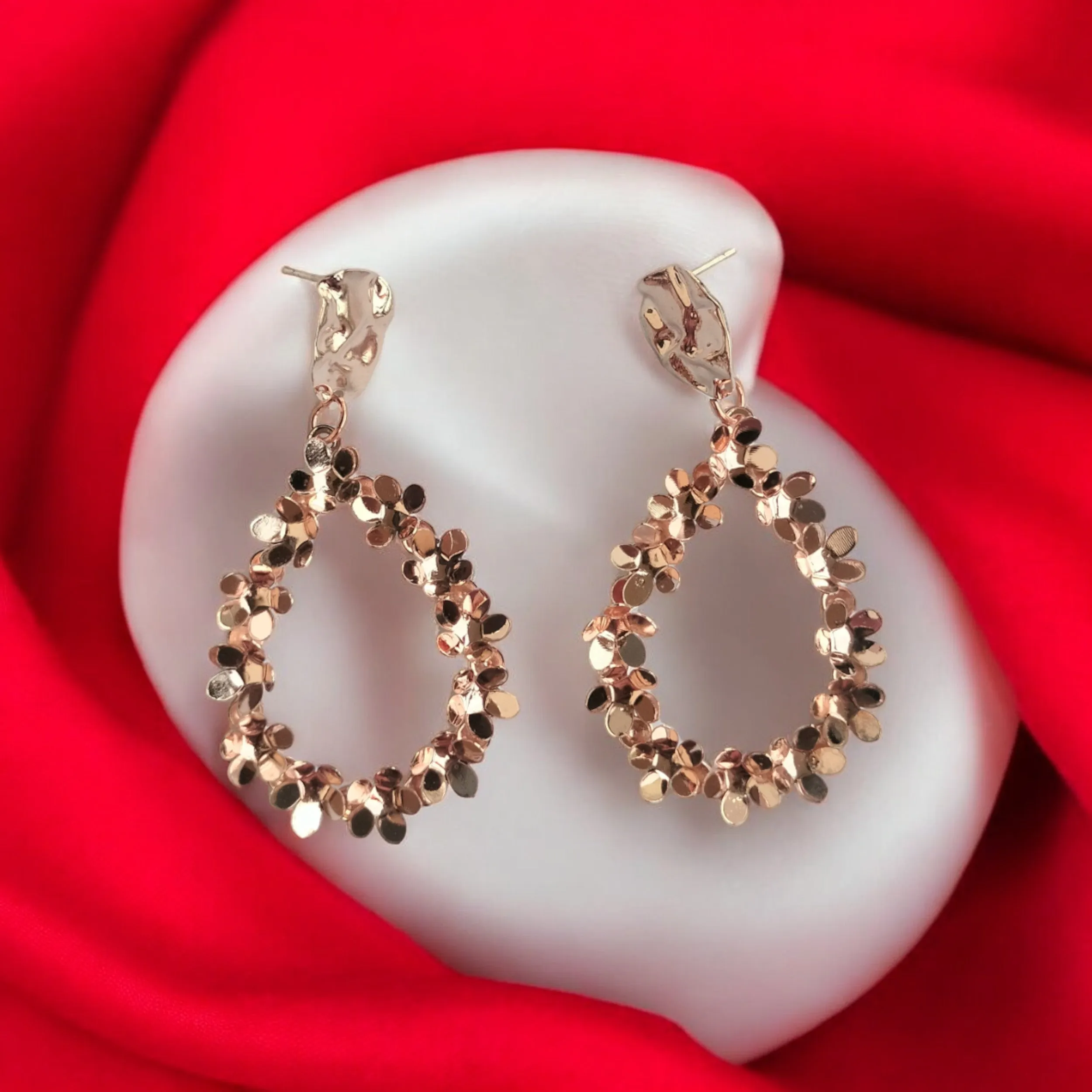 Jewelestia Golden Blossom Earrings