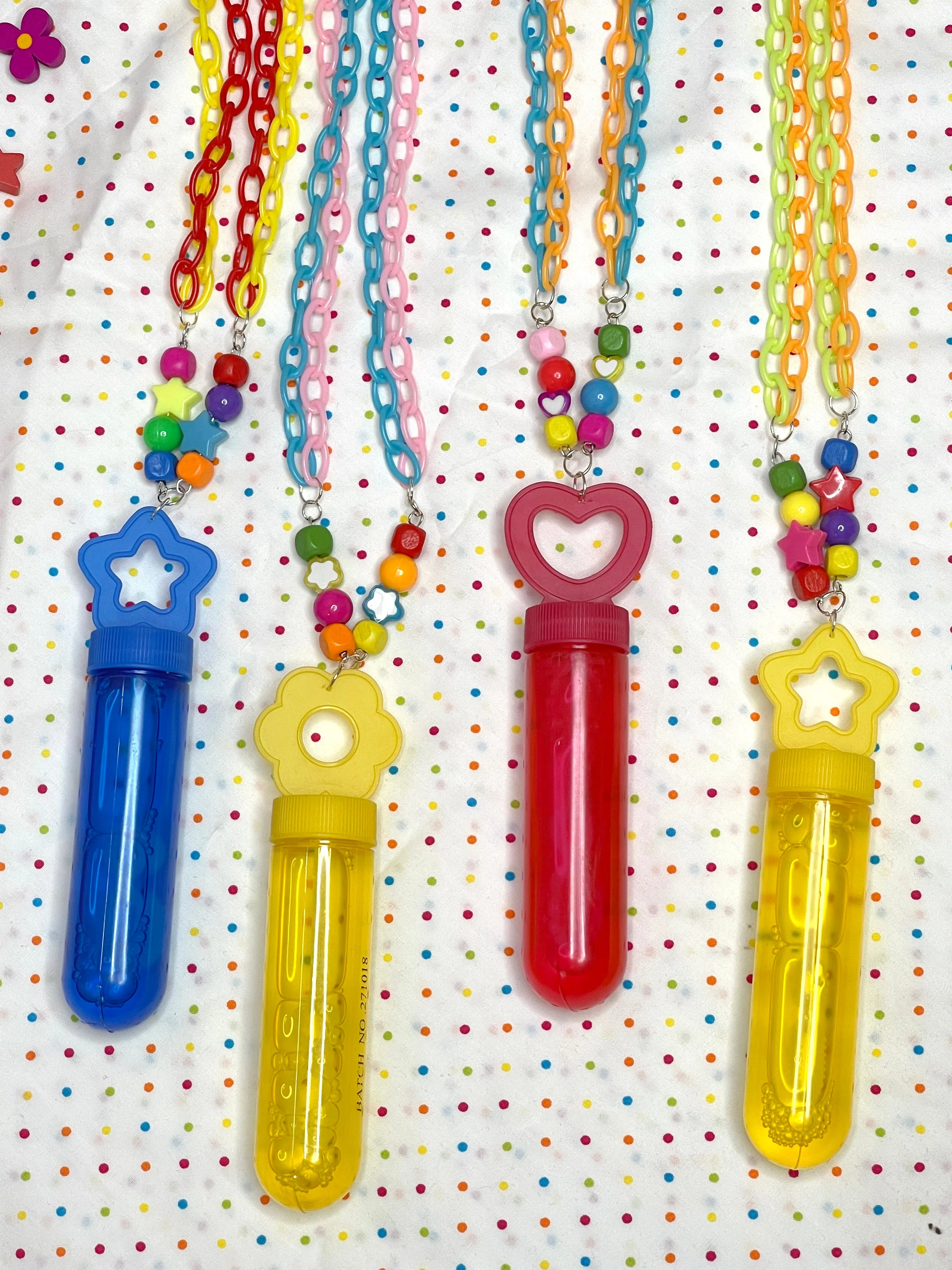 Kidcore/Decora Bubble Blower Necklaces