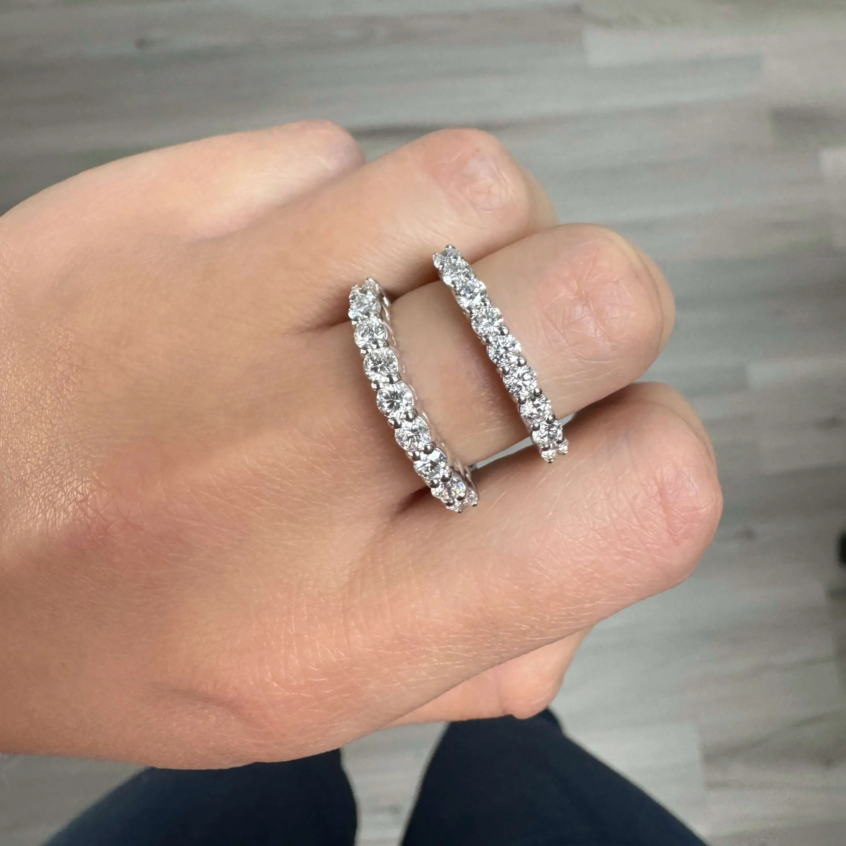 Lab Grown Diamond 9 Stone Half Eternity Ring