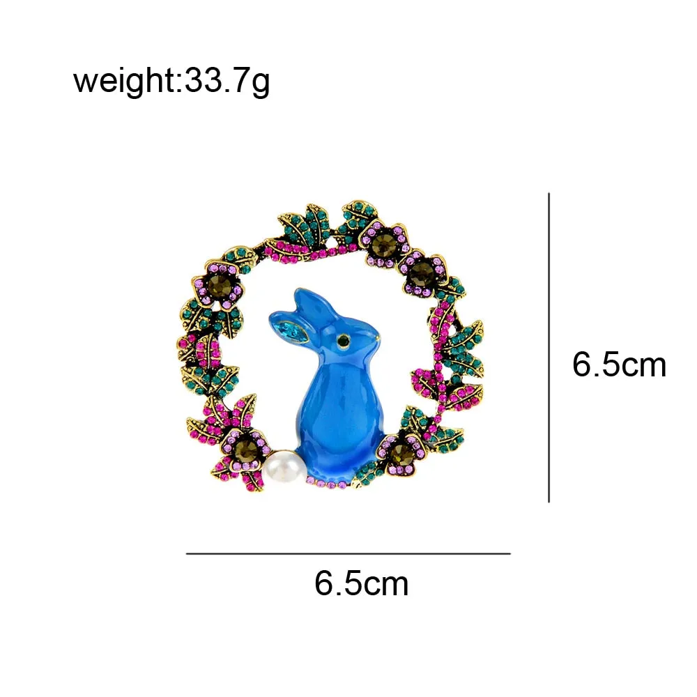 Large Cute Rabbit Brooches For Women
