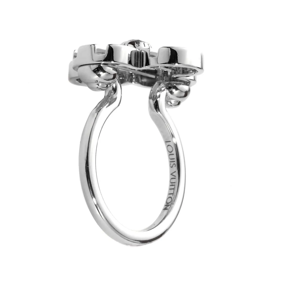 Louis Vuitton Petite Fleur Flower White Gold Diamond Ring