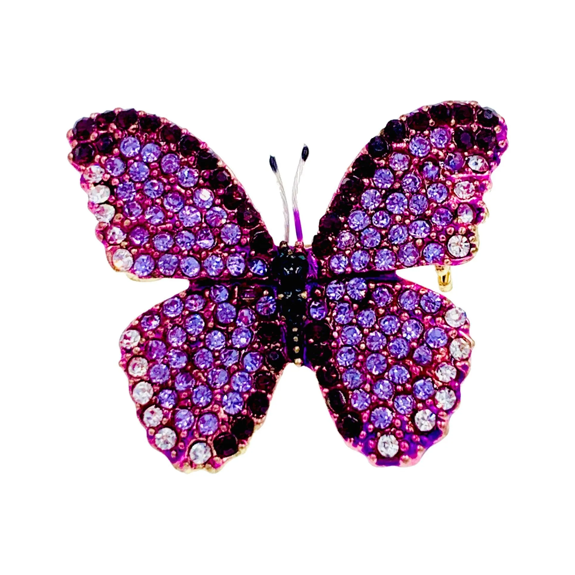 Lucinda Handmade Small Butterfly Brooch Pin use Swarovski Elementary Crystal