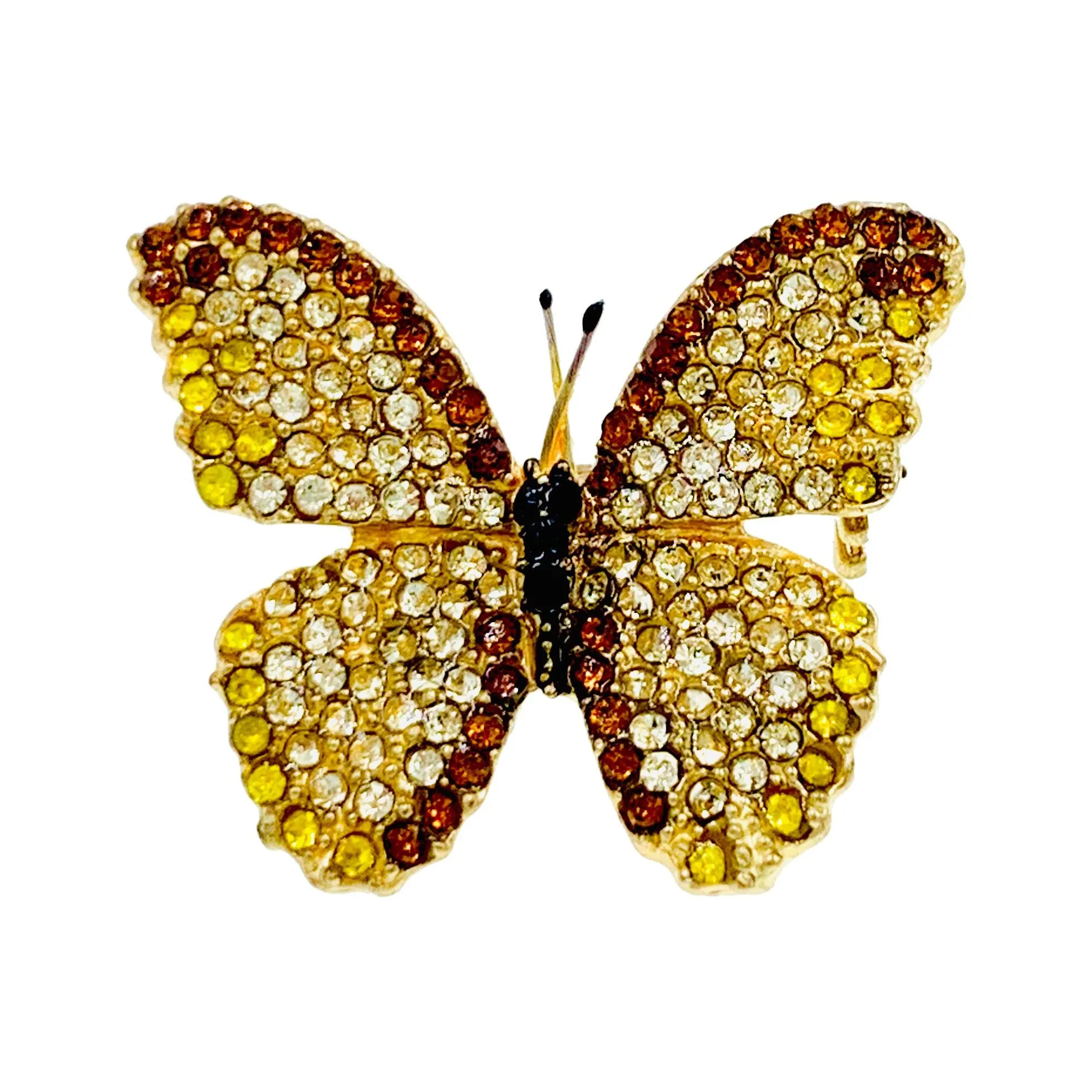 Lucinda Handmade Small Butterfly Brooch Pin use Swarovski Elementary Crystal