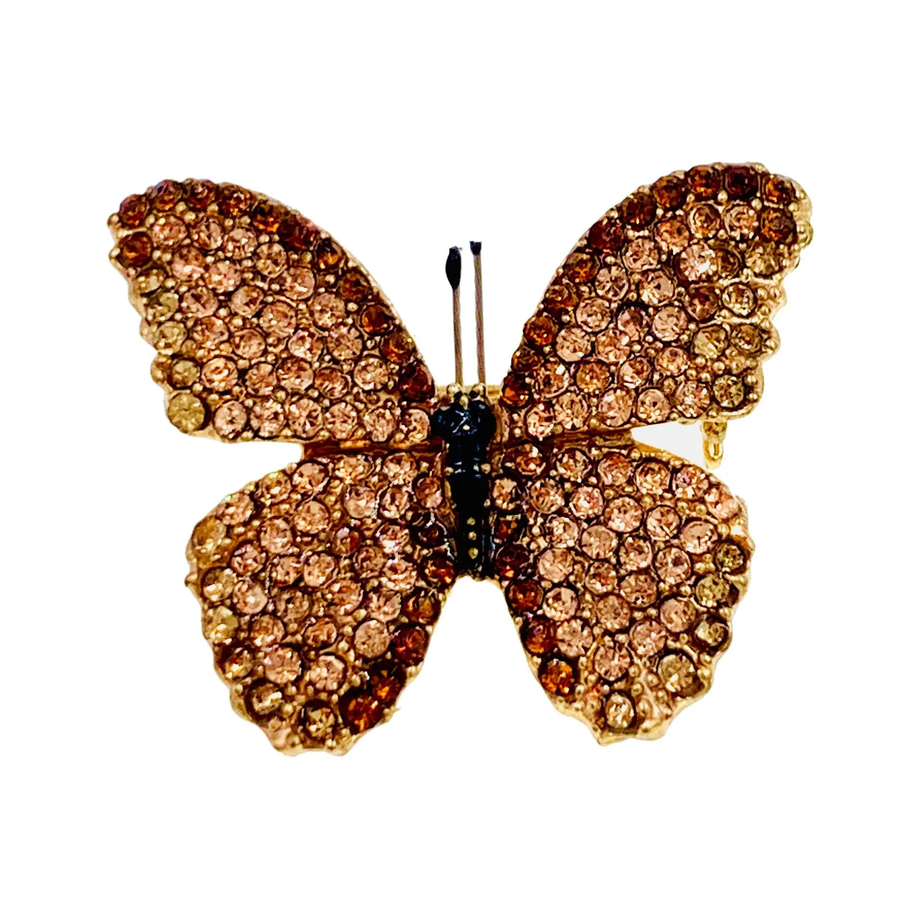 Lucinda Handmade Small Butterfly Brooch Pin use Swarovski Elementary Crystal