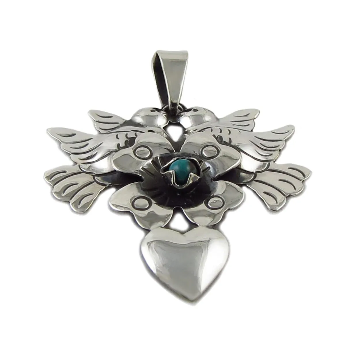 Maria Belen 925 Sterling Silver Love Bird Pendant Gift Boxed