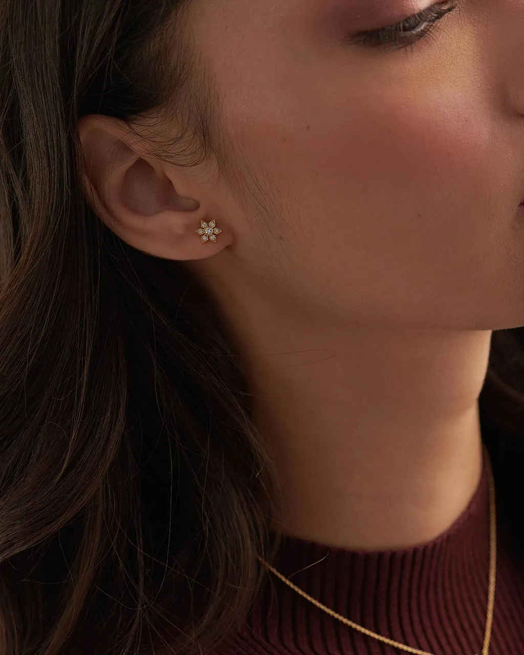 Narcissus Small Diamond Earrings