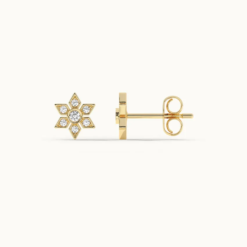 Narcissus Small Diamond Earrings