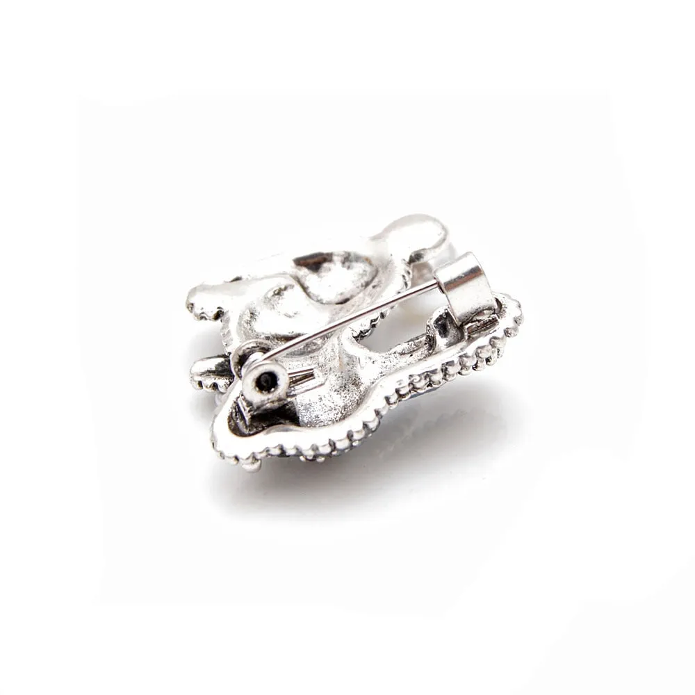 New Arrival 2 Colors Choose Rhinestone Rabbit Brooches For Women