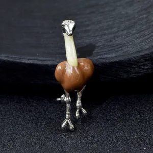 New Arrival 3 Colors Ostrich Brooch Pins For Women And Men