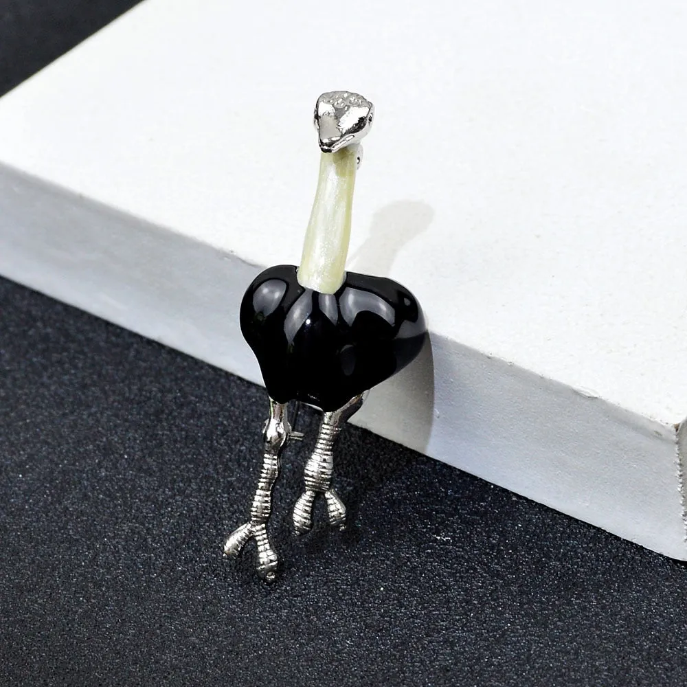 New Arrival 3 Colors Ostrich Brooch Pins For Women And Men