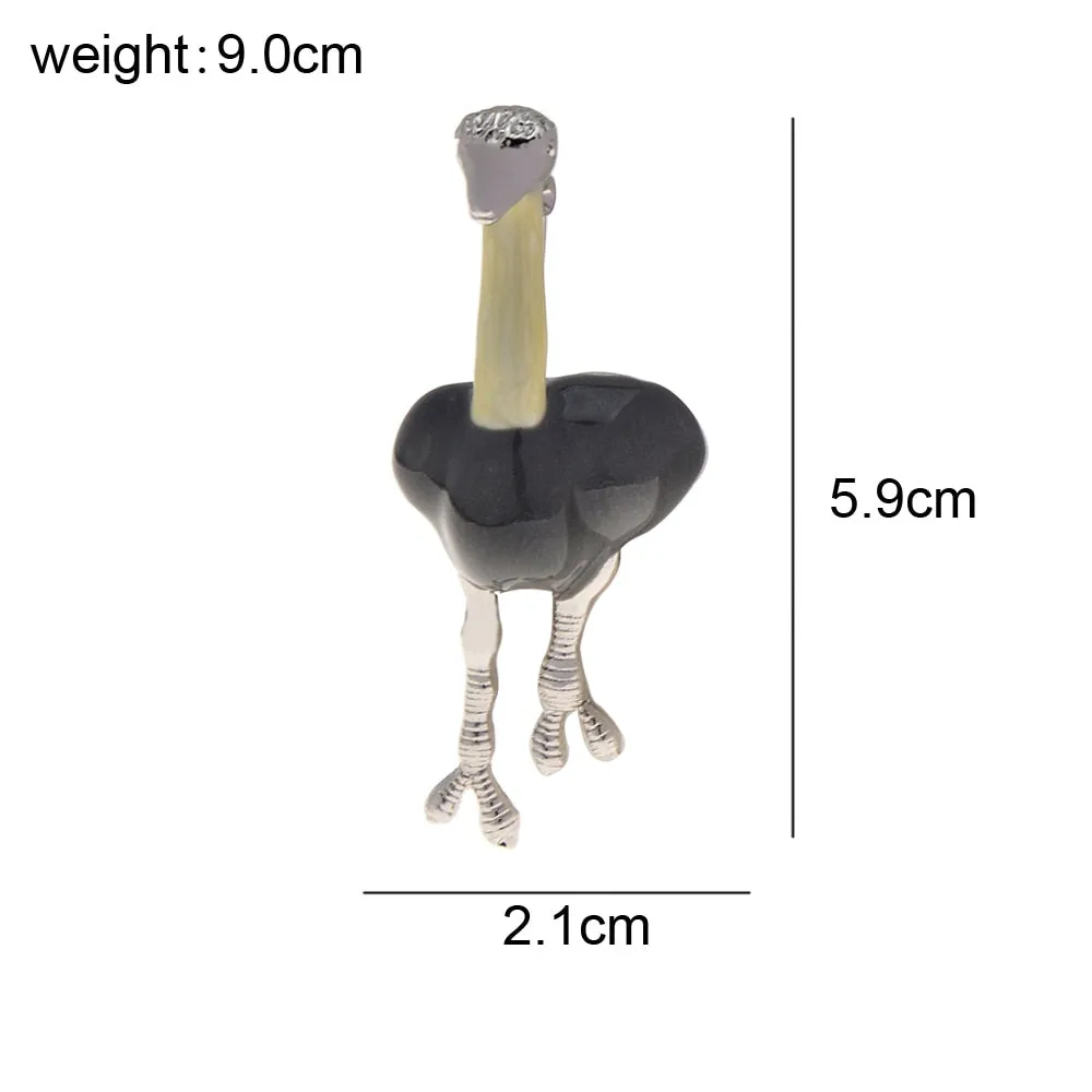 New Arrival 3 Colors Ostrich Brooch Pins For Women And Men