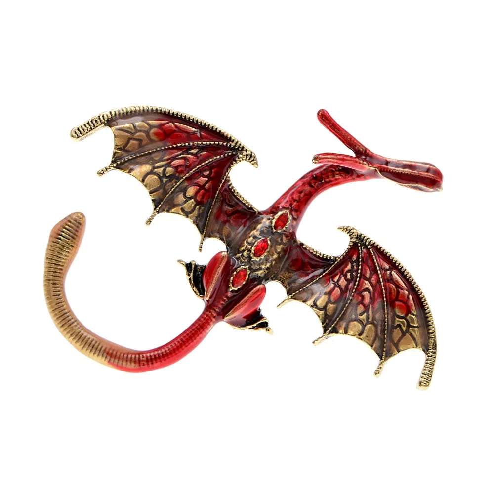 New Arrival Enamel Dragon Pin Unisex Women And Men Pin Animal Large Brooches