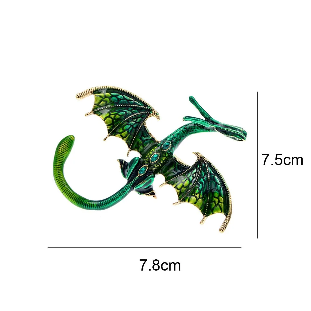New Arrival Enamel Dragon Pin Unisex Women And Men Pin Animal Large Brooches