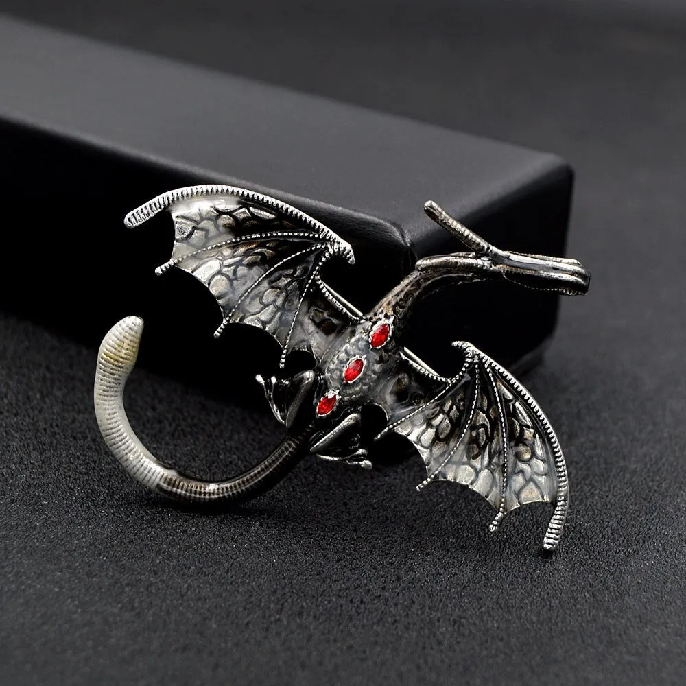 New Arrival Enamel Dragon Pin Unisex Women And Men Pin Animal Large Brooches