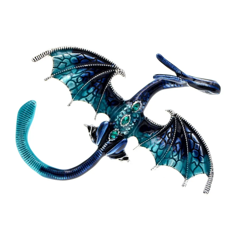 New Arrival Enamel Dragon Pin Unisex Women And Men Pin Animal Large Brooches