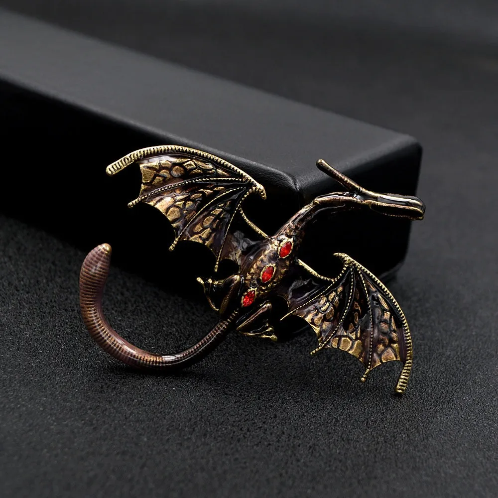 New Arrival Enamel Dragon Pin Unisex Women And Men Pin Animal Large Brooches