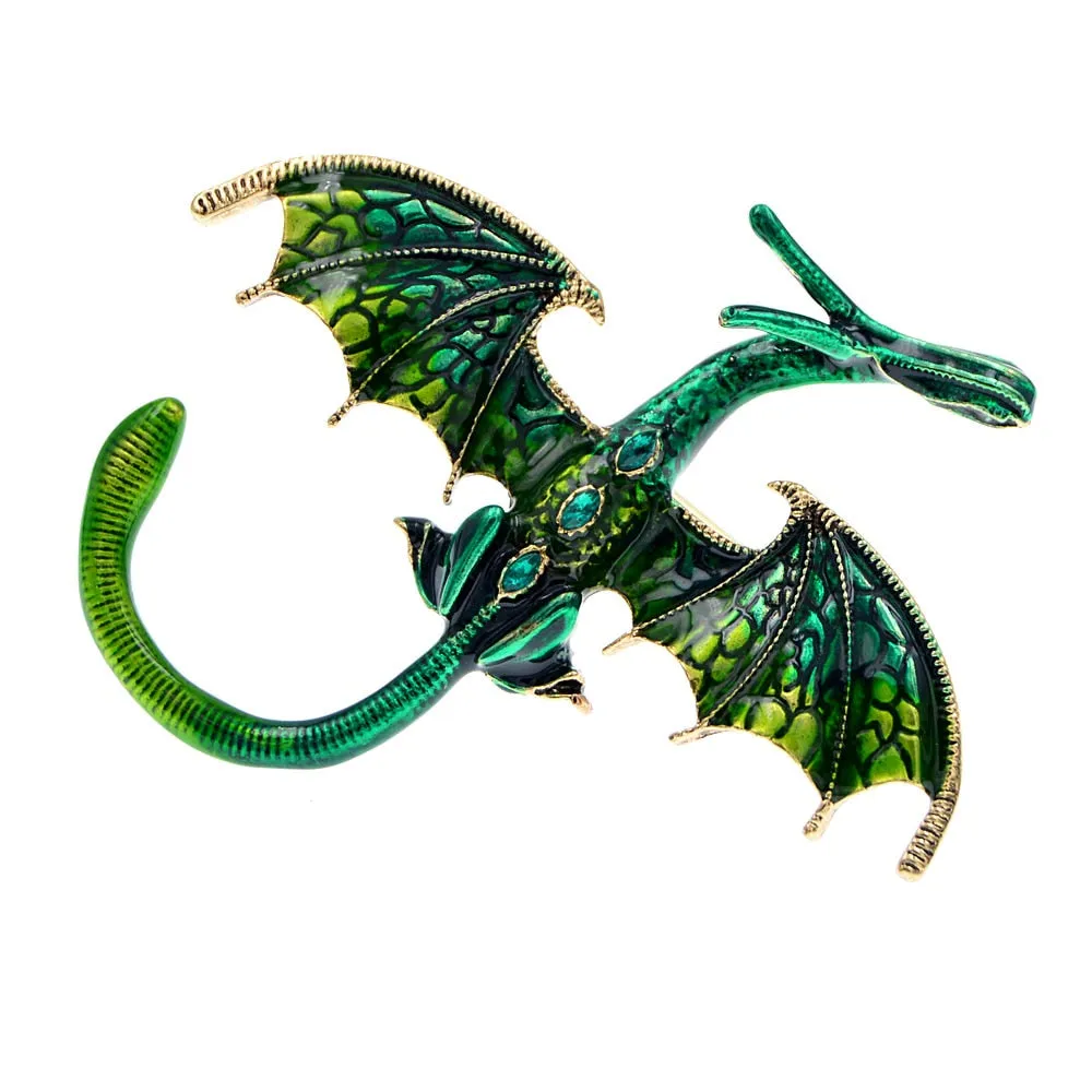 New Arrival Enamel Dragon Pin Unisex Women And Men Pin Animal Large Brooches