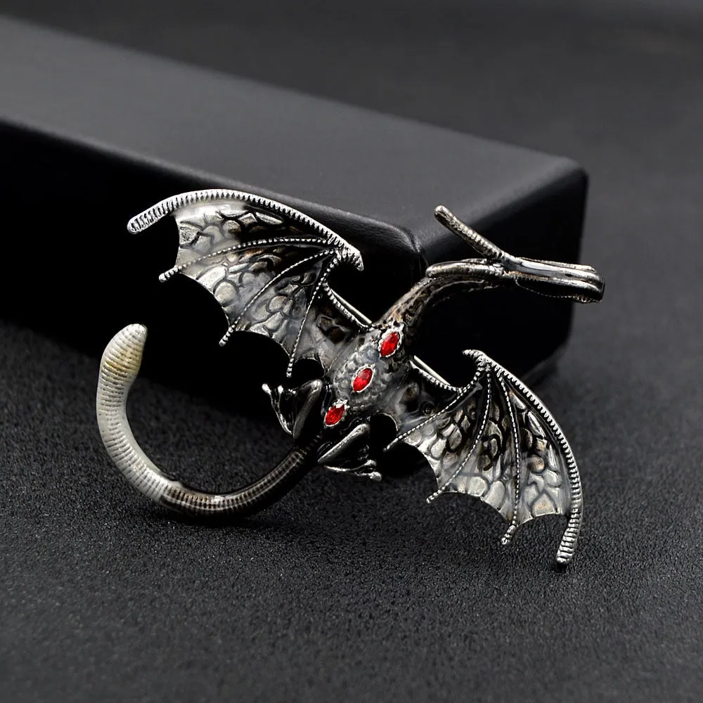 New Arrival Enamel Dragon Pin Unisex Women And Men Pin Animal Large Brooches