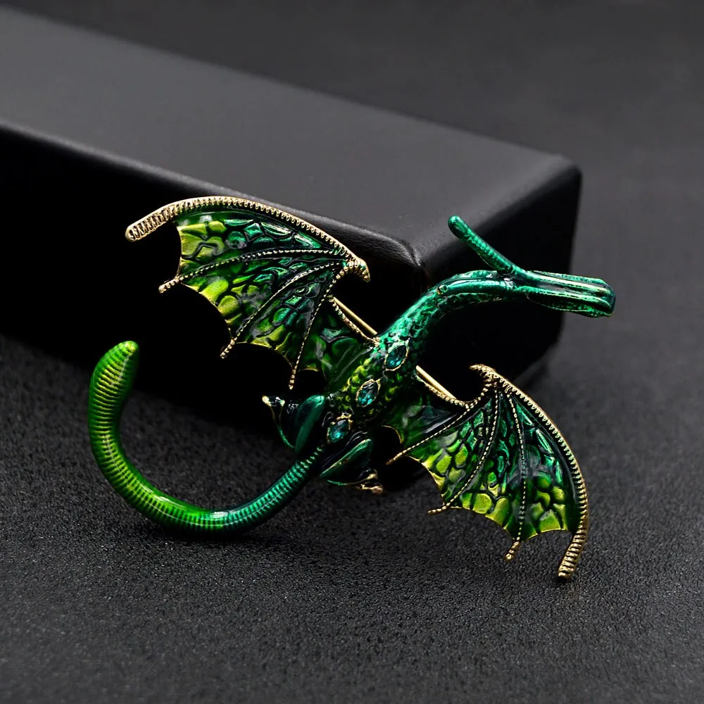 New Arrival Enamel Dragon Pin Unisex Women And Men Pin Animal Large Brooches