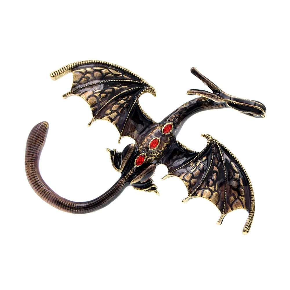 New Arrival Enamel Dragon Pin Unisex Women And Men Pin Animal Large Brooches