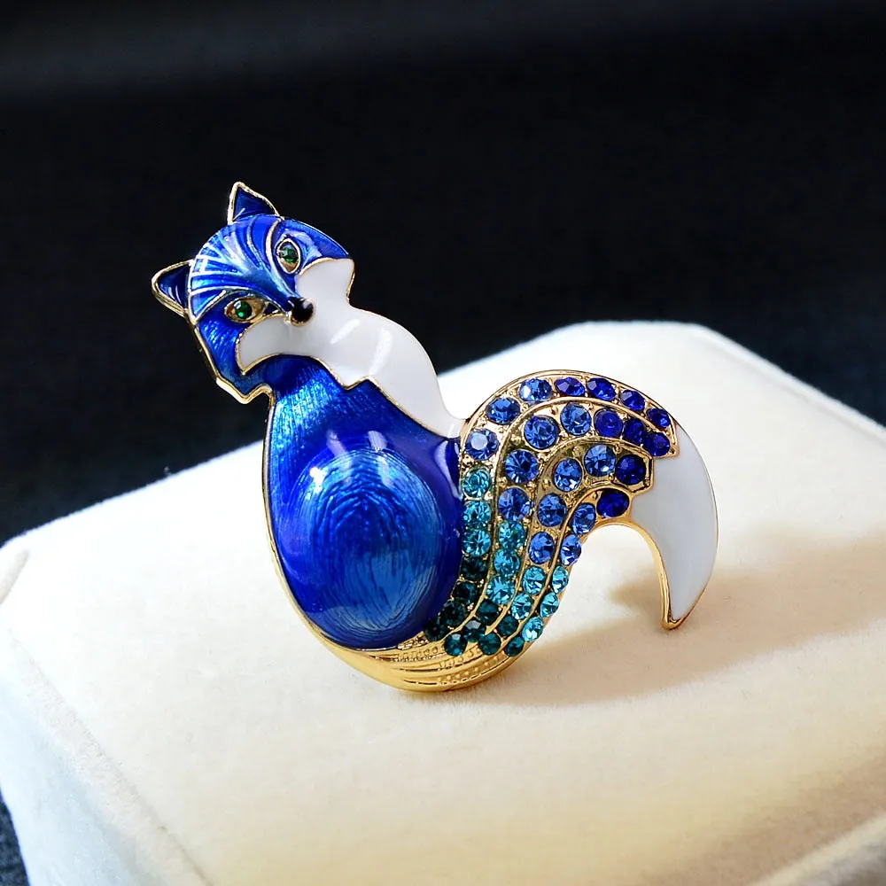 New Arrival Rhinestone Fox Brooches For Women