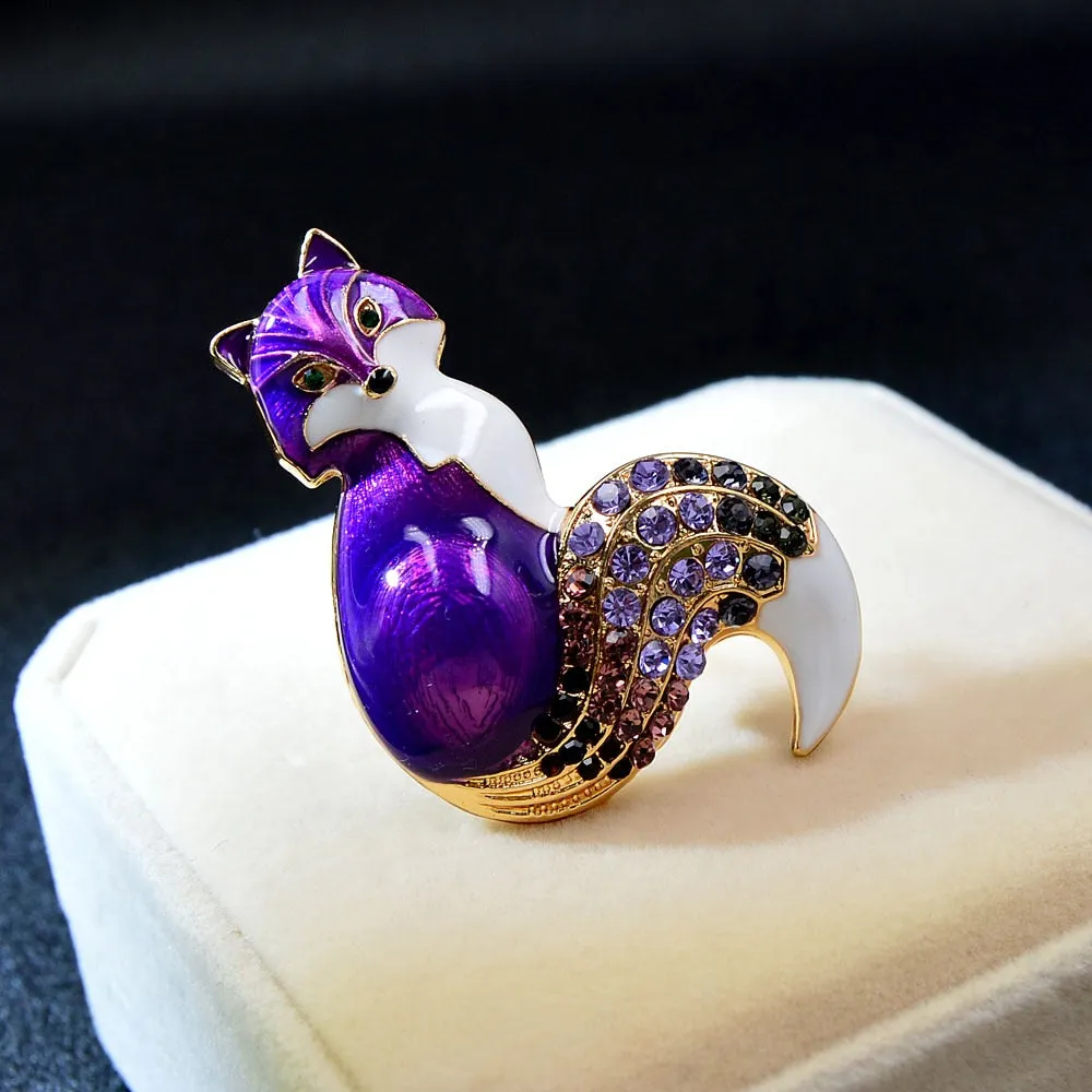 New Arrival Rhinestone Fox Brooches For Women